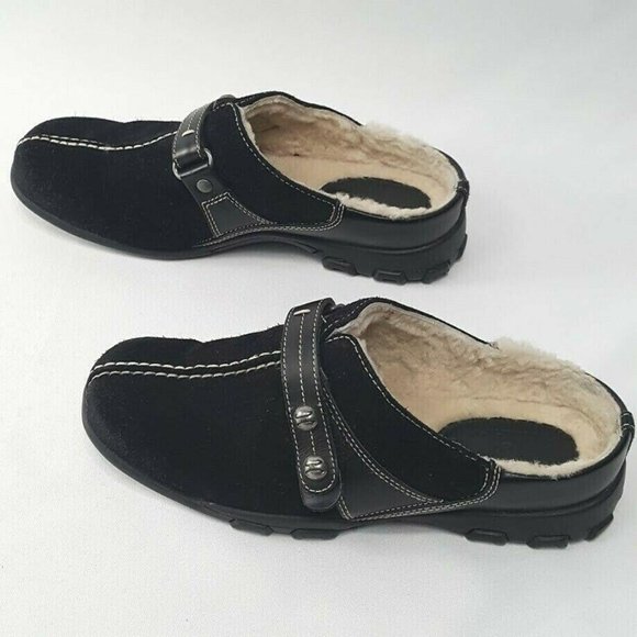 Cole Haan Shoes - Cole Haan Black Suede Leather Womens 6B Mules